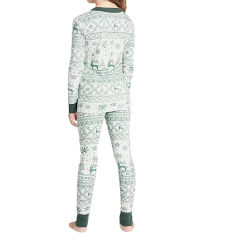 Hearth & Hand Unisex Green Good Tidings Pajamas